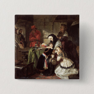 Badge Carré 5 Cm 1753-93) finales de Marie-Antoinette (adieu vers