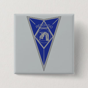Badge Carré 5 Cm 18ème Recondo aéroporté - Fort Bragg - bleu