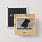 Badge Carré 5 Cm 1er jour de l'école (Devant & derrière)