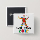 Badge Carré 5 Cm 2012 : Ping-pong (Devant & derrière)