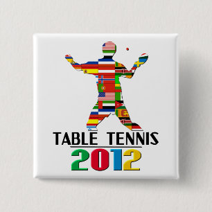 Badge Carré 5 Cm 2012 : Ping-pong