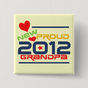 Badge Carré 5 Cm 2012 T-shirts et cadeaux fiers de grand-papa