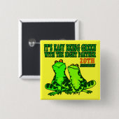 Badge Carré 5 Cm 20ème Boutons d'anniversaire de mariage (Devant & derrière)