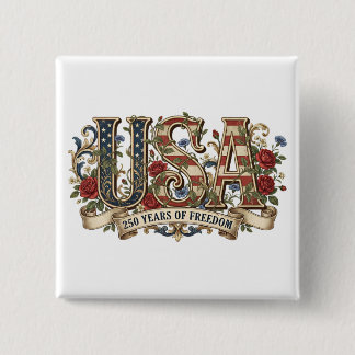 Badge Carré 5 Cm 250e anniversaire États-Unis Semiquincentenaire 