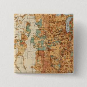 Badge Carré 5 Cm 25 Densité de l'augmentation de la population, É