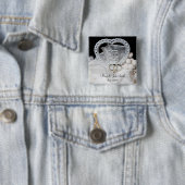 Badge Carré 5 Cm 25e anniversaire Mariage (En situation)