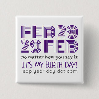 BADGE CARRÉ 5 CM 29 FÉV