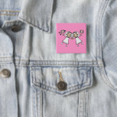 Badge Carré 5 Cm 2 épouses (En situation)