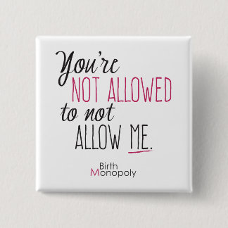 Badge Carré 5 Cm "" 2" non laissé bouton carré