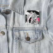 Badge Carré 5 Cm 2 pour la route 2 (En situation)