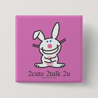 Badge Carré 5 Cm 2cute 2talk 2u