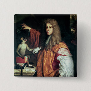 Badge Carré 5 Cm 2ème comte de John Wilmot de Rochester, c.1675
