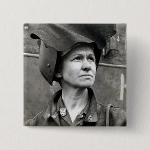 Badge Carré 5 Cm 2ÈME GUERRE MONDIALE Rosie le rivoir