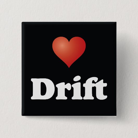 Badge Carré 5 Cm <3 Dérive [Bouton] (Devant)