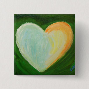 Badge Carré 5 Cm 4 Coeurs d'amour Peinture Peinture Peinture Ordina