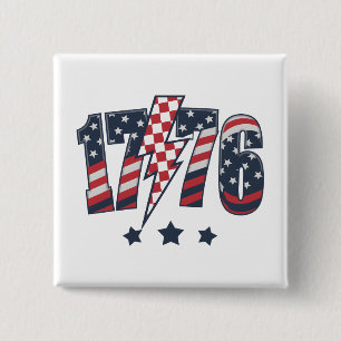 Badge Carré 5 Cm 4 juillet 1776