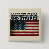 Badge Carré 5 Cm 4 juillet drôle (Devant)