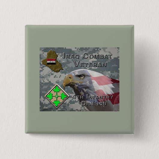 Badge Carré 5 Cm 4e Division d'infanterie Irak Vétérinaire de comba (Devant)