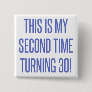Badge Carré 5 Cm 60e anniversaire Gag cadeau