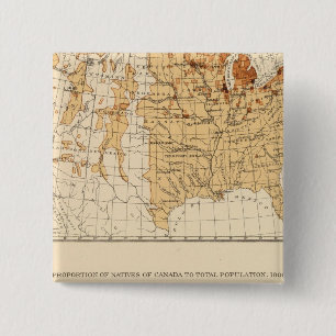 Badge Carré 5 Cm 68 Autochtones Canada 1900