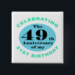 Badge Carré 5 Cm 70th Birthday Humor<br><div class="desc">A hilarious birthday gag gift idea that celebrates the milestone anniversary of youth.</div>