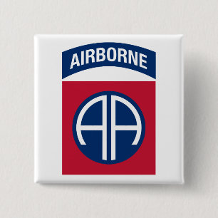 Badge Carré 5 Cm 82nd Airborne Division Insignia Military Veteran