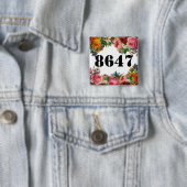 Badge Carré 5 Cm 8747 floraux (En situation)