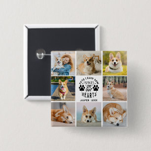 Badge Carré 5 Cm 8 Photo Collage Pet Souvenir commémoratif