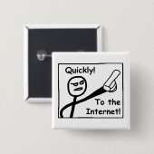 Badge Carré 5 Cm À Internet (Devant & derrière)