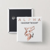 BADGE CARRÉ 5 CM A.L.P.H.A (Devant & derrière)