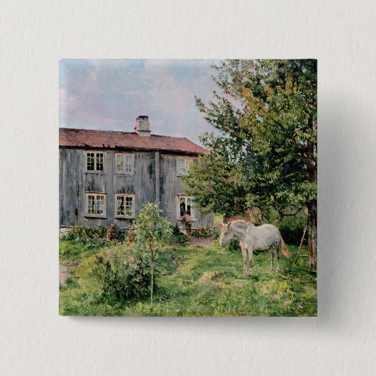 Badge Carré 5 Cm À la ferme, 1889 (Devant)