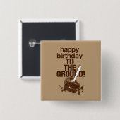 Badge Carré 5 Cm À la terre 2 (Devant & derrière)