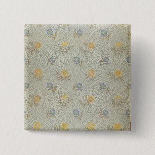 Badge Carré 5 Cm "A saupoudré" la conception (le textile)