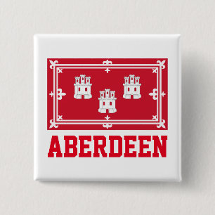 Badge Carré 5 Cm Aberdeen, ÉCOSSE