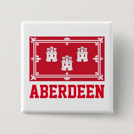 Badge Carré 5 Cm Aberdeen, ÉCOSSE (Devant)