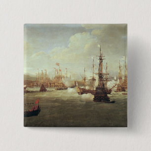 Badge Carré 5 Cm Abraham Duquesne chez Chios, après 1681