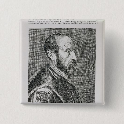 Badge Carré 5 Cm Abraham Ortelius (Devant)