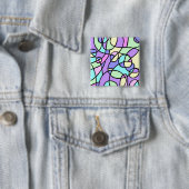 Badge Carré 5 Cm Abstrait (En situation)