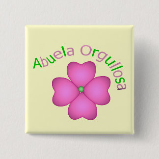 Badge Carré 5 Cm Abuela Orgullosa