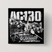 BADGE CARRÉ 5 CM AC-130 (Devant)