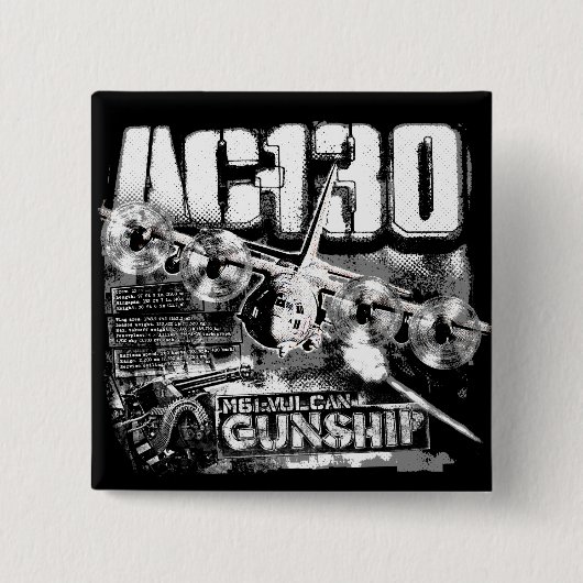 BADGE CARRÉ 5 CM AC-130 (Devant)