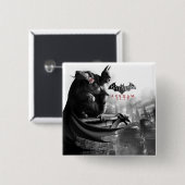Badge Carré 5 Cm AC Poster - Batman Gargoyle Ledge (Devant & derrière)