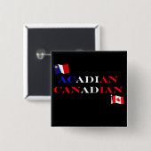 Badge Carré 5 Cm Acadien canadien (Devant & derrière)
