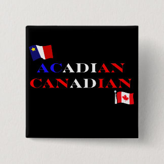 Badge Carré 5 Cm Acadien canadien
