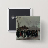 Badge Carré 5 Cm Accident d'autobus de Paris (Devant & derrière)