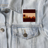 Badge Carré 5 Cm Action de grâces/Cornucopia (En situation)