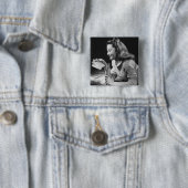 Badge Carré 5 Cm Adolescente (En situation)