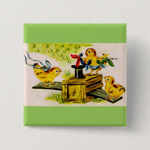Badge Carré 5 Cm adorable petit magicien