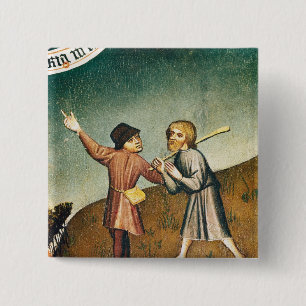 Badge Carré 5 Cm Adoration des Magi, détail de