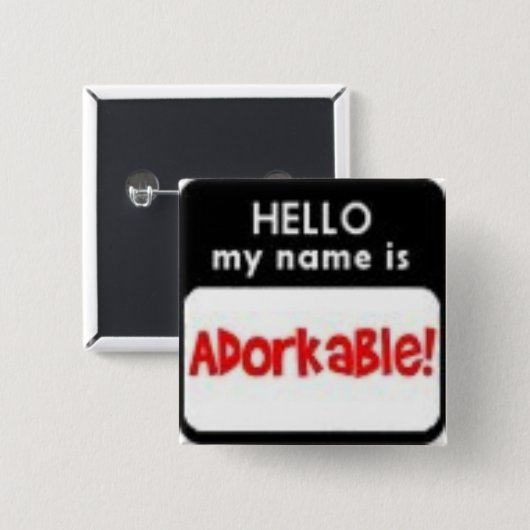 Badge Carré 5 Cm aDORKable (Devant & derrière)